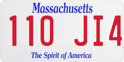 MA license plate 110JI4