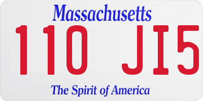MA license plate 110JI5