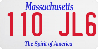MA license plate 110JL6