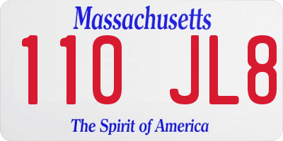 MA license plate 110JL8