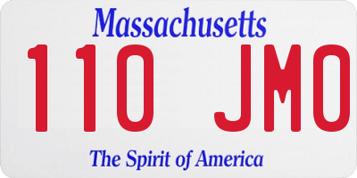 MA license plate 110JM0