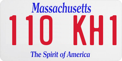 MA license plate 110KH1