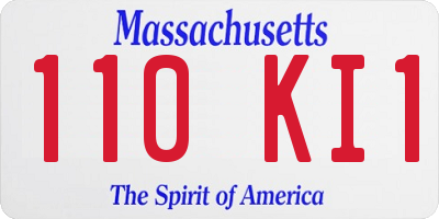 MA license plate 110KI1