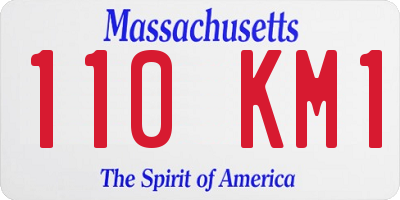 MA license plate 110KM1
