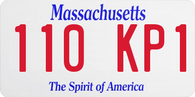 MA license plate 110KP1