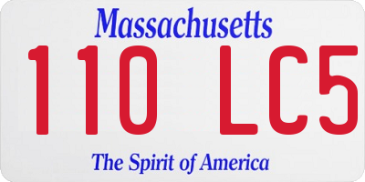 MA license plate 110LC5