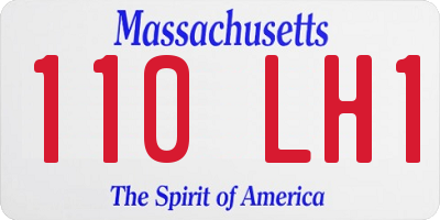 MA license plate 110LH1