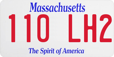 MA license plate 110LH2