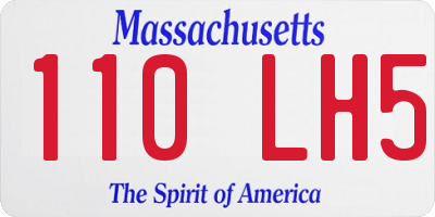 MA license plate 110LH5