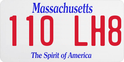 MA license plate 110LH8