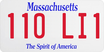 MA license plate 110LI1