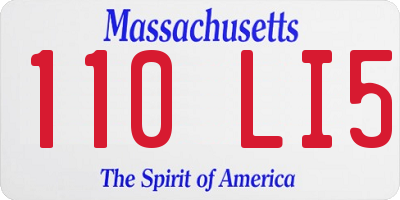 MA license plate 110LI5