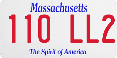 MA license plate 110LL2