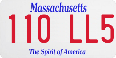 MA license plate 110LL5