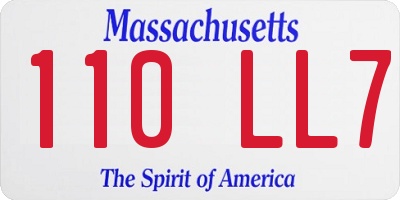MA license plate 110LL7