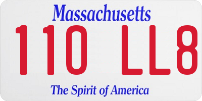 MA license plate 110LL8