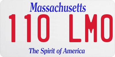 MA license plate 110LM0