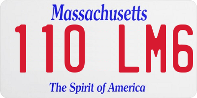MA license plate 110LM6