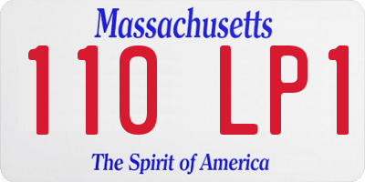 MA license plate 110LP1