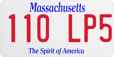 MA license plate 110LP5