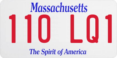 MA license plate 110LQ1