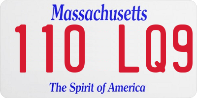 MA license plate 110LQ9