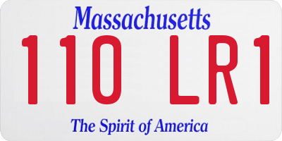 MA license plate 110LR1