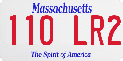 MA license plate 110LR2