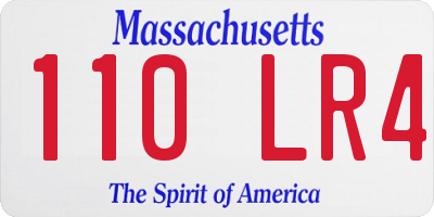 MA license plate 110LR4