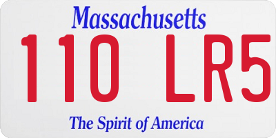 MA license plate 110LR5