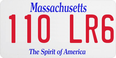 MA license plate 110LR6