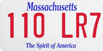 MA license plate 110LR7