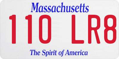 MA license plate 110LR8