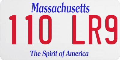 MA license plate 110LR9