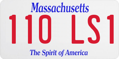 MA license plate 110LS1