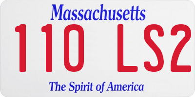 MA license plate 110LS2