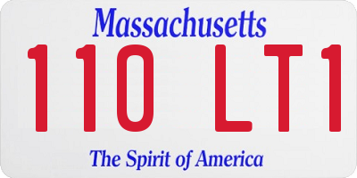 MA license plate 110LT1