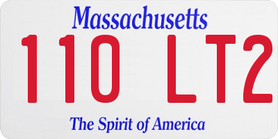 MA license plate 110LT2