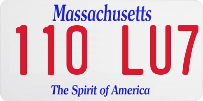 MA license plate 110LU7