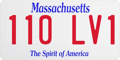 MA license plate 110LV1