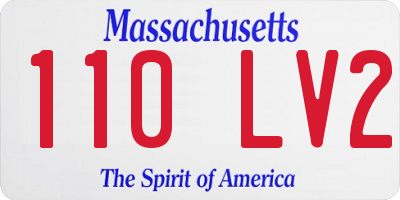 MA license plate 110LV2
