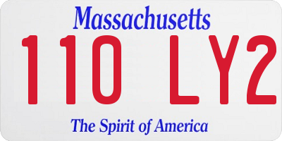 MA license plate 110LY2