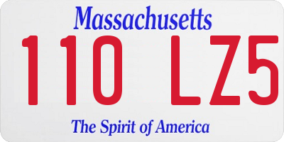 MA license plate 110LZ5