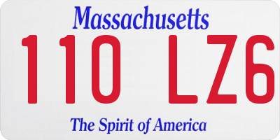MA license plate 110LZ6
