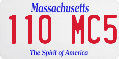 MA license plate 110MC5