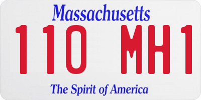 MA license plate 110MH1