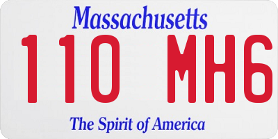 MA license plate 110MH6