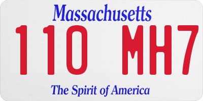 MA license plate 110MH7