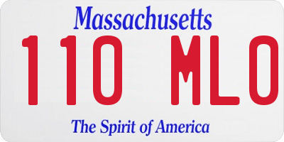 MA license plate 110ML0