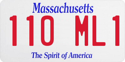 MA license plate 110ML1
